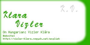 klara vizler business card