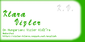 klara vizler business card